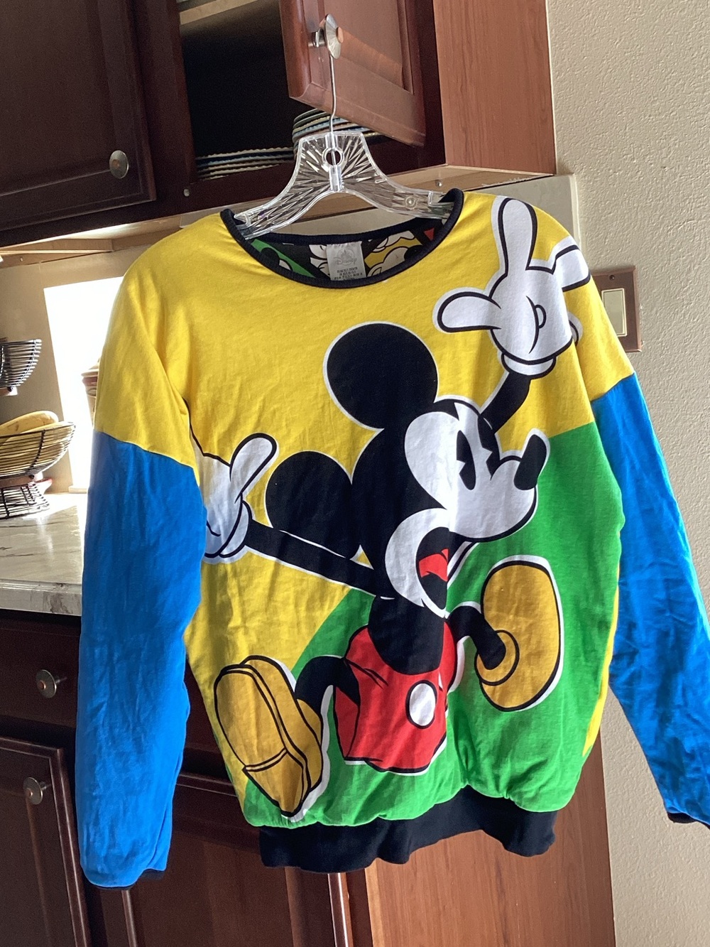 Disney Mickey Colorblock Sweatshirt - Yellow/Green/Blue